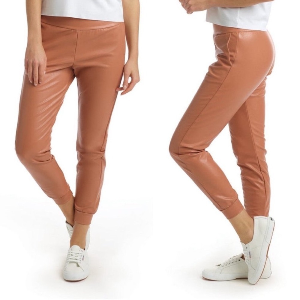 Commando Faux Leather Joggers Size L